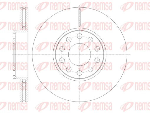 Bremsscheibe Vorderachse Remsa 61227.10 von Remsa