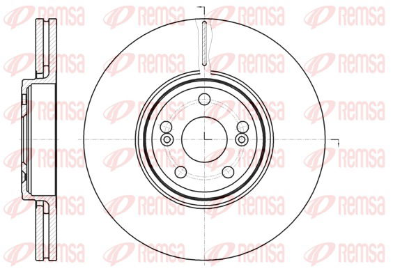 Bremsscheibe Vorderachse Remsa 61234.10 von Remsa