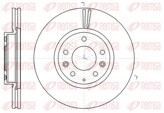 Bremsscheibe Vorderachse Remsa 61235.10 von Remsa