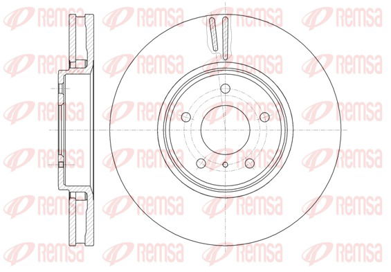 Bremsscheibe Vorderachse Remsa 61244.10 von Remsa