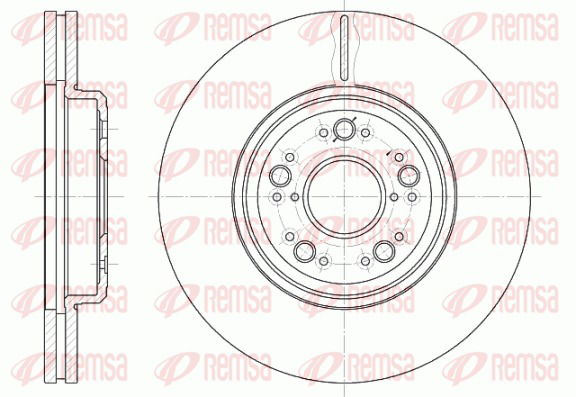 Bremsscheibe Vorderachse Remsa 61252.10 von Remsa