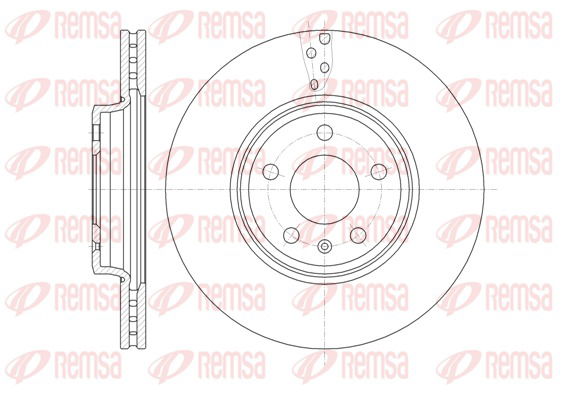 Bremsscheibe Vorderachse Remsa 61292.10 von Remsa