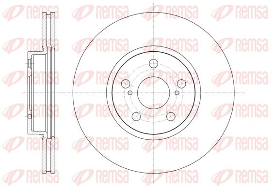Bremsscheibe Vorderachse Remsa 61330.10 von Remsa