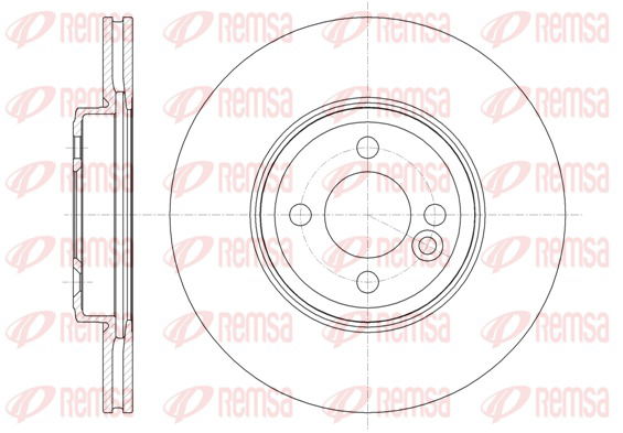 Bremsscheibe Vorderachse Remsa 61334.10 von Remsa