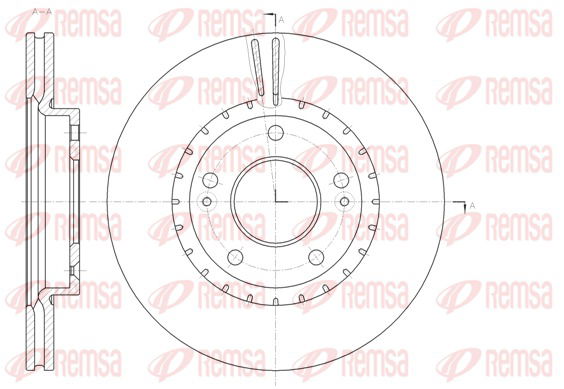 Bremsscheibe Vorderachse Remsa 61434.10 von Remsa