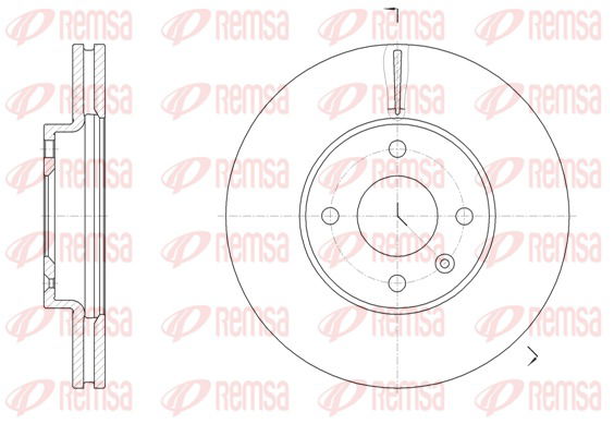 Bremsscheibe Vorderachse Remsa 61456.10 von Remsa