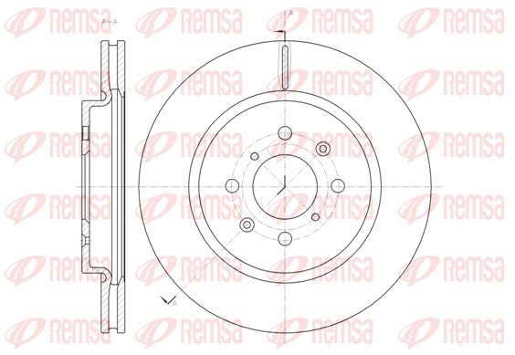 Bremsscheibe Vorderachse Remsa 61482.10 von Remsa