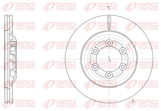 Bremsscheibe Vorderachse Remsa 61510.10 von Remsa