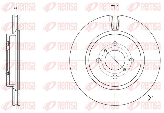 Bremsscheibe Vorderachse Remsa 61538.10 von Remsa