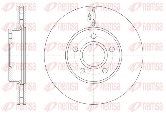 Bremsscheibe Vorderachse Remsa 61560.10 von Remsa