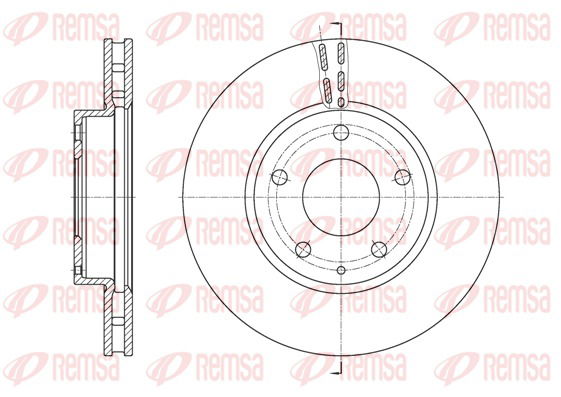 Bremsscheibe Vorderachse Remsa 61573.10 von Remsa