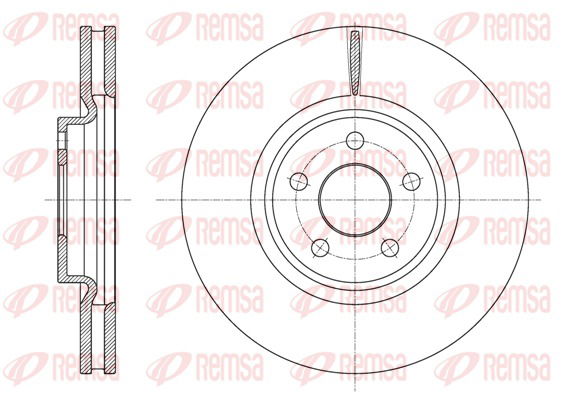 Bremsscheibe Vorderachse Remsa 61602.10 von Remsa