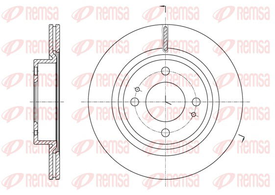 Bremsscheibe Vorderachse Remsa 61621.10 von Remsa