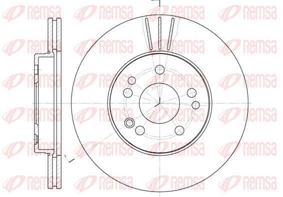 Bremsscheibe Vorderachse Remsa 6314.10 von Remsa