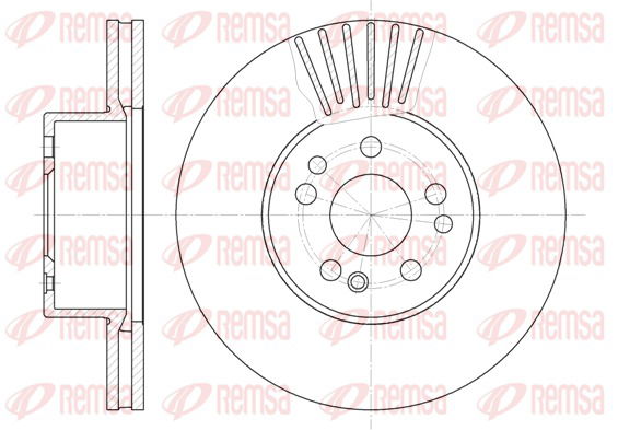 Bremsscheibe Vorderachse Remsa 6353.10 von Remsa