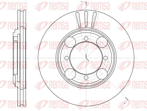 Bremsscheibe Vorderachse Remsa 6375.10 von Remsa