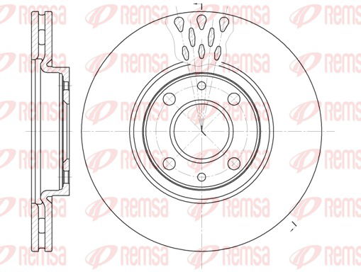 Bremsscheibe Vorderachse Remsa 6443.10 von Remsa