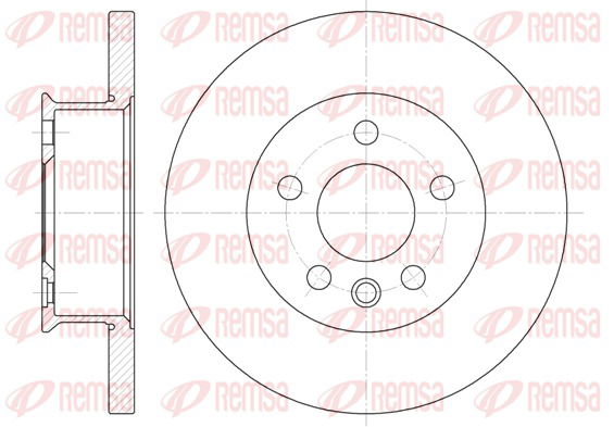 Bremsscheibe Vorderachse Remsa 6481.00 von Remsa