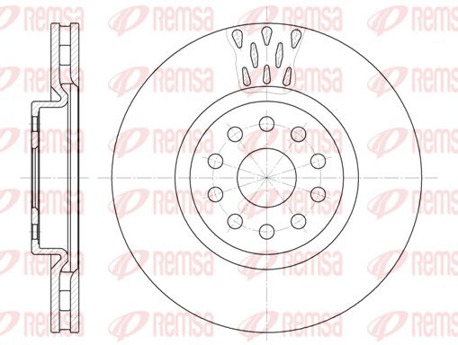 Bremsscheibe Vorderachse Remsa 6563.10 von Remsa