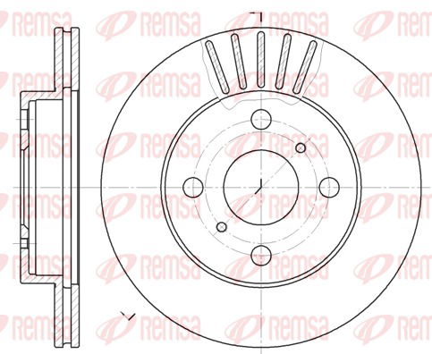 Bremsscheibe Vorderachse Remsa 6618.10 von Remsa