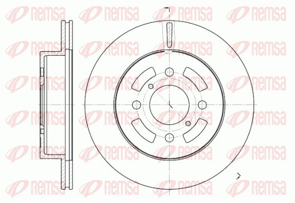 Bremsscheibe Vorderachse Remsa 6642.10 von Remsa