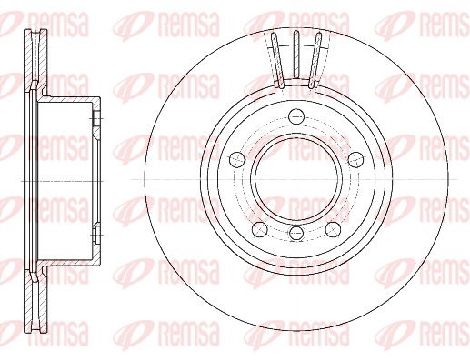 Bremsscheibe Vorderachse Remsa 6652.10 von Remsa