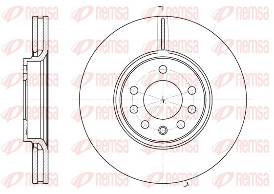 Bremsscheibe Vorderachse Remsa 6687.10 von Remsa