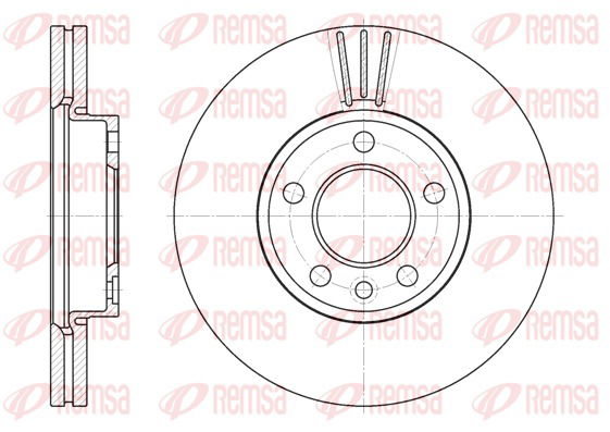 Bremsscheibe Vorderachse Remsa 6708.10 von Remsa