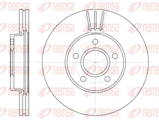 Bremsscheibe Vorderachse Remsa 6710.10 von Remsa