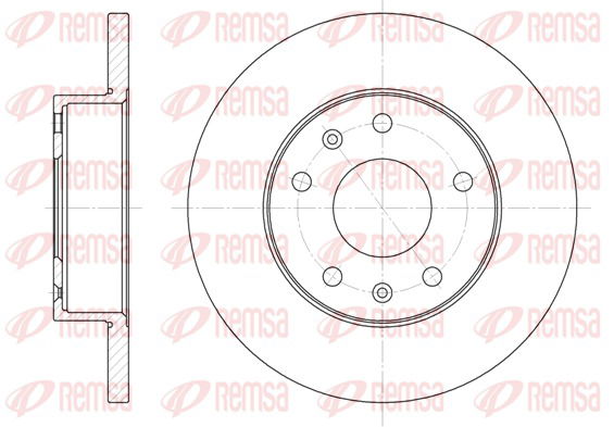 Bremsscheibe Vorderachse Remsa 6721.00 von Remsa