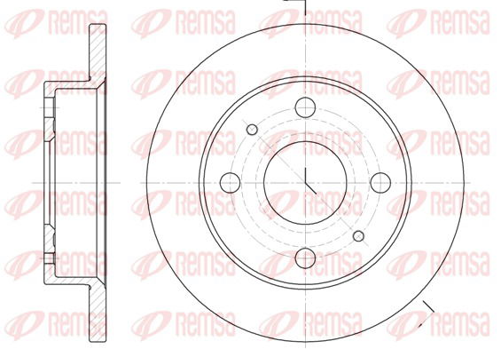 Bremsscheibe Vorderachse Remsa 6830.00 von Remsa