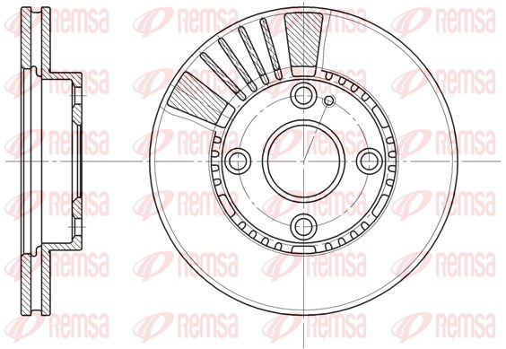 Bremsscheibe Vorderachse Remsa 6834.10 von Remsa