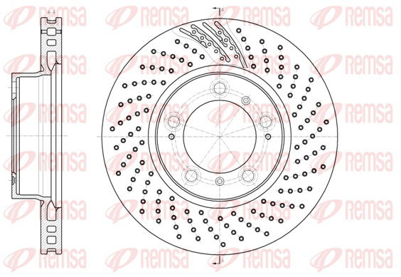 Bremsscheibe Vorderachse links Remsa 61133.11 von Remsa