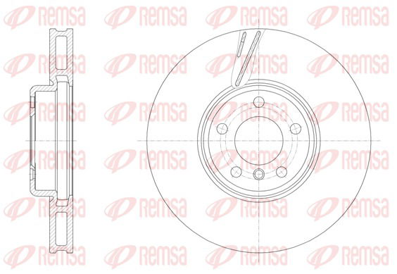 Bremsscheibe Vorderachse links Remsa 61552.10 von Remsa