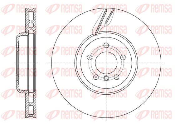 Bremsscheibe Vorderachse links Remsa 61598.10 von Remsa