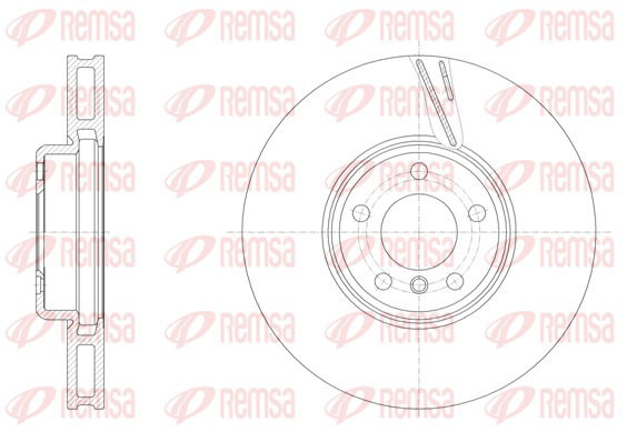 Bremsscheibe Vorderachse rechts Remsa 61552.11 von Remsa