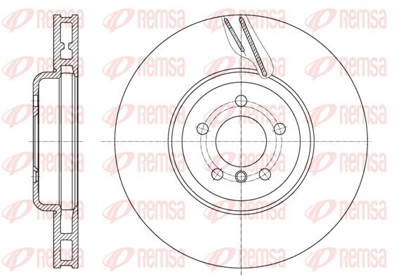 Bremsscheibe Vorderachse rechts Remsa 61598.11 von Remsa