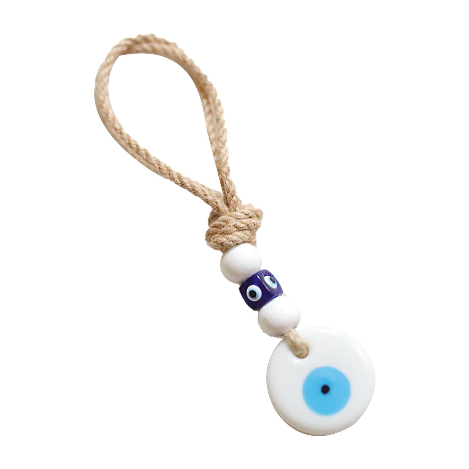 Renchey Evil Eye Auto-Rückansicht-Anhänger, blaues Evil Eye-Wanddekor,Türkischer Blauer Evil Eye Anhänger - Blauer Evil Eye Anhänger Segen Schutz Dekor, Evil Eye Auto Ornament für Auto Rückansicht von Renchey