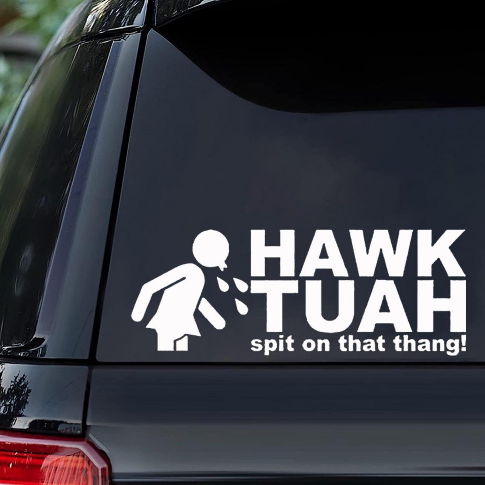 Renchey Hawks Tush Spit On That Thang | Hawks Tuah Sticker | Dekorative LKW-Aufkleber, H-A-W-K Tuah Aufkleber, Fensterornament Für Autofenster, Laptops von Renchey