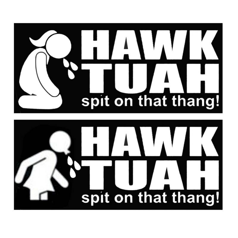 Renchey Hawks Tush Spit On That Thang | Hawks Tuah Sticker | Dekorative LKW-Aufkleber, H-A-W-K Tuah Aufkleber, Fensterornament Für Autofenster, Laptops von Renchey