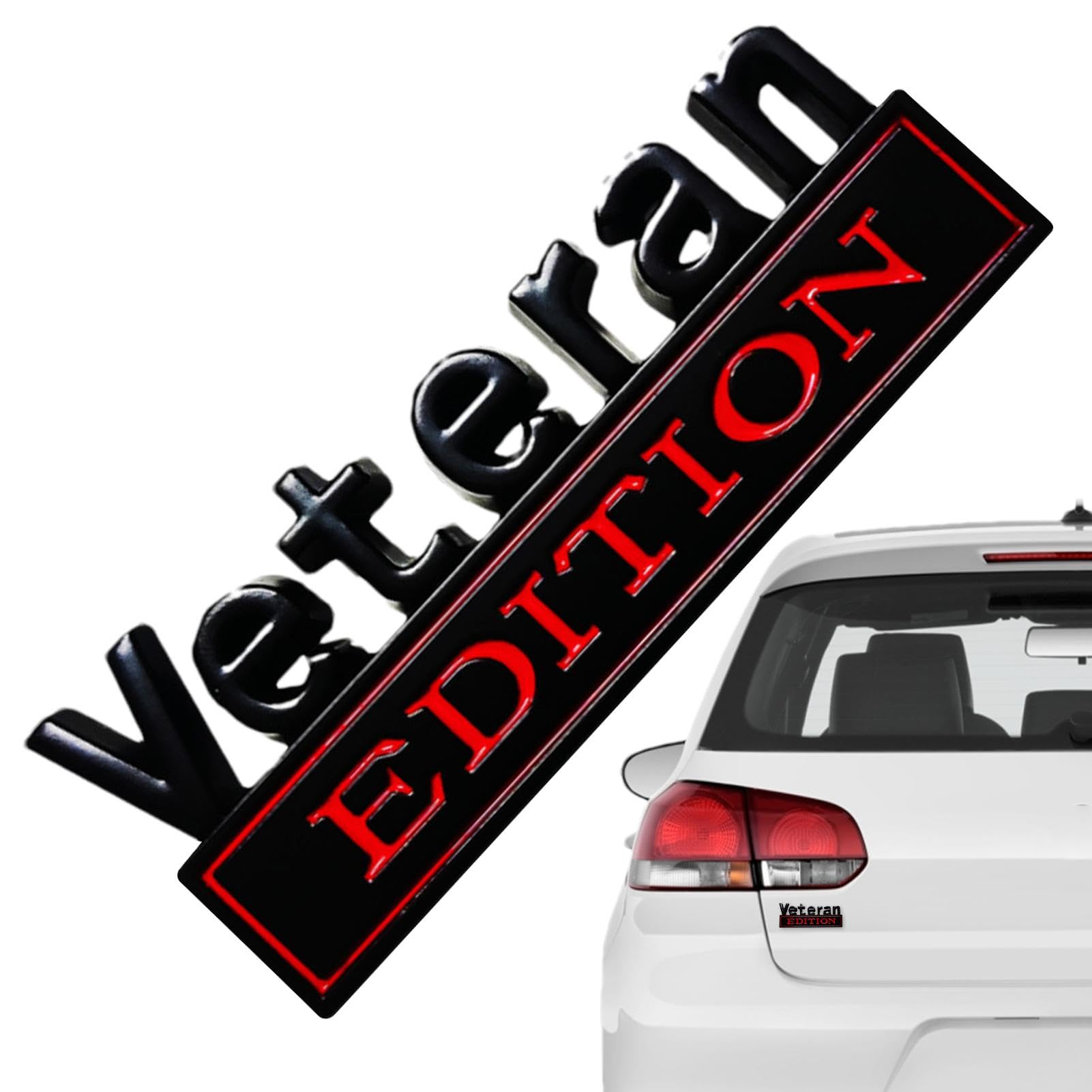 Renchey Veteran Edition-Emblem, Veteran Edition-Autoemblem, Dekorativer Autoaufkleber, Auto-Metall-Emblem-Aufkleber, 3D-Buchstaben, Stoßstangenabzeichen, LKW-Klebeaufkleber für Fahrzeug, LKW von Renchey