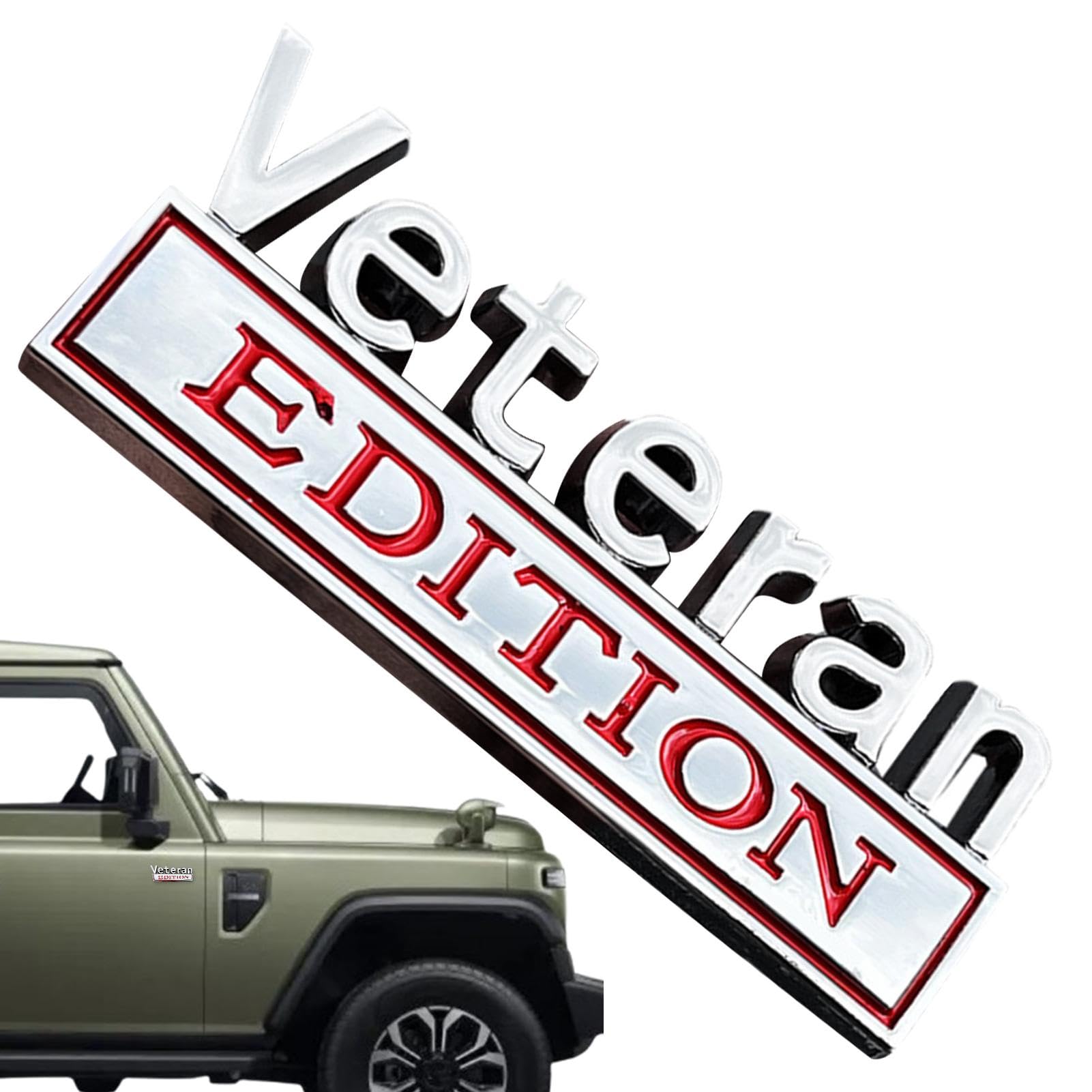 Renchey Veteran Edition LKW-Emblem, Veteran Edition Autoabzeichen | Auto-Embleme und Abzeichen - Auto-Metall-Emblem-Aufkleber, 3D-Buchstaben, Stoßstangenabzeichen, LKW-Klebeaufkleber für Fahrzeug, LKW von Renchey