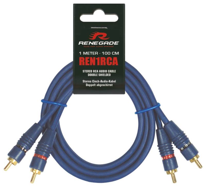 Renegade Ren1RCA Cinchkabel 1.00 m [2X Cinch-Stecker - 2X Cinch-Stecker] von Renegade