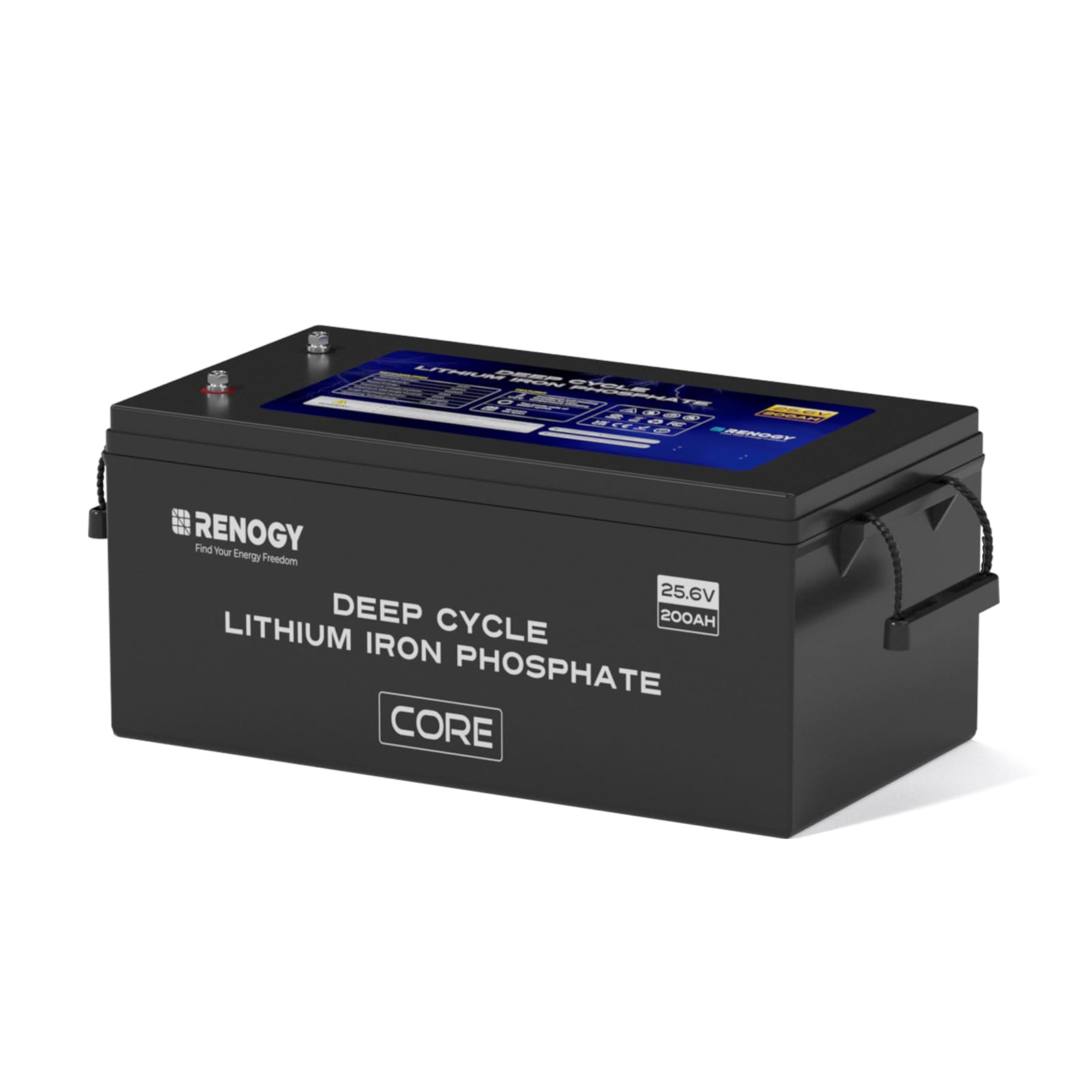 Renogy 24V 200Ah Core-Serie LiFePO4 Tiefzyklus-Lithium-Eisenphosphat-Batterie mit 200W Selbsterhitzungsfunktion von Renogy