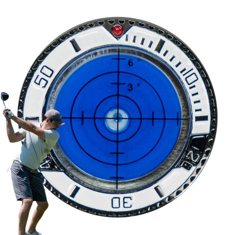 Golf Green Reader,Golfballmarker - Doppelseitige Lesehilfe, grüner Lesekugelmarker,Professionelles tragbares Golf-Trainingsgerät für den Einsatz auf Fußballplätzen und Basketballplätzen von Renywosi