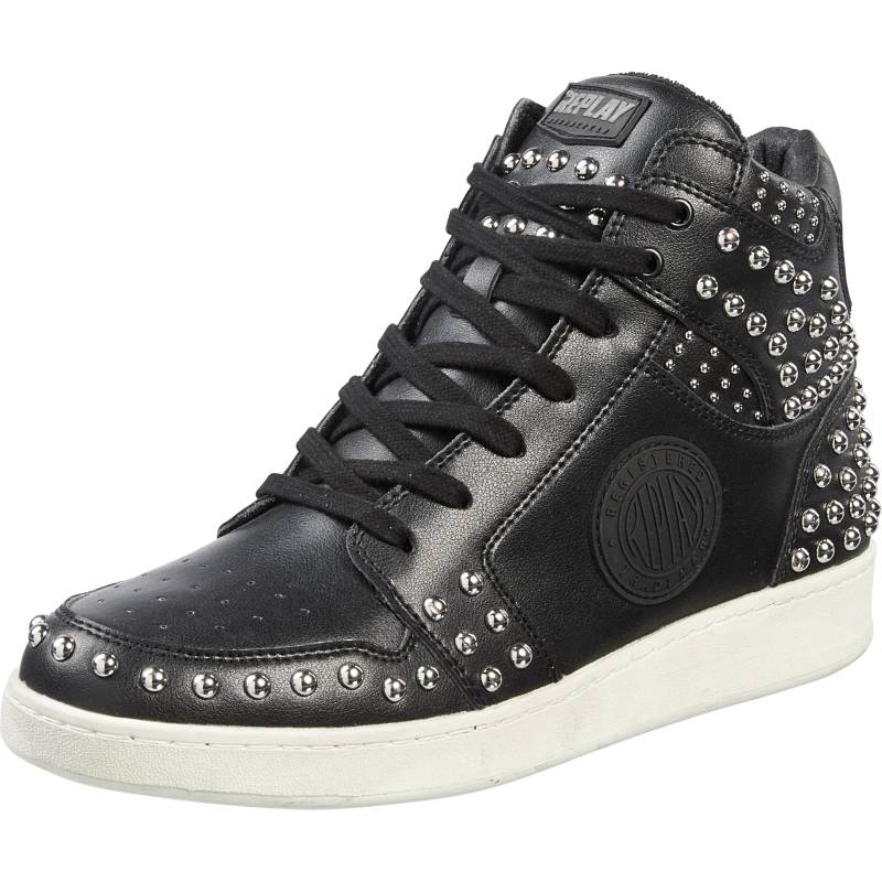 Replay Ares Studs Damen Sneaker schwarz 37 Damen von Replay