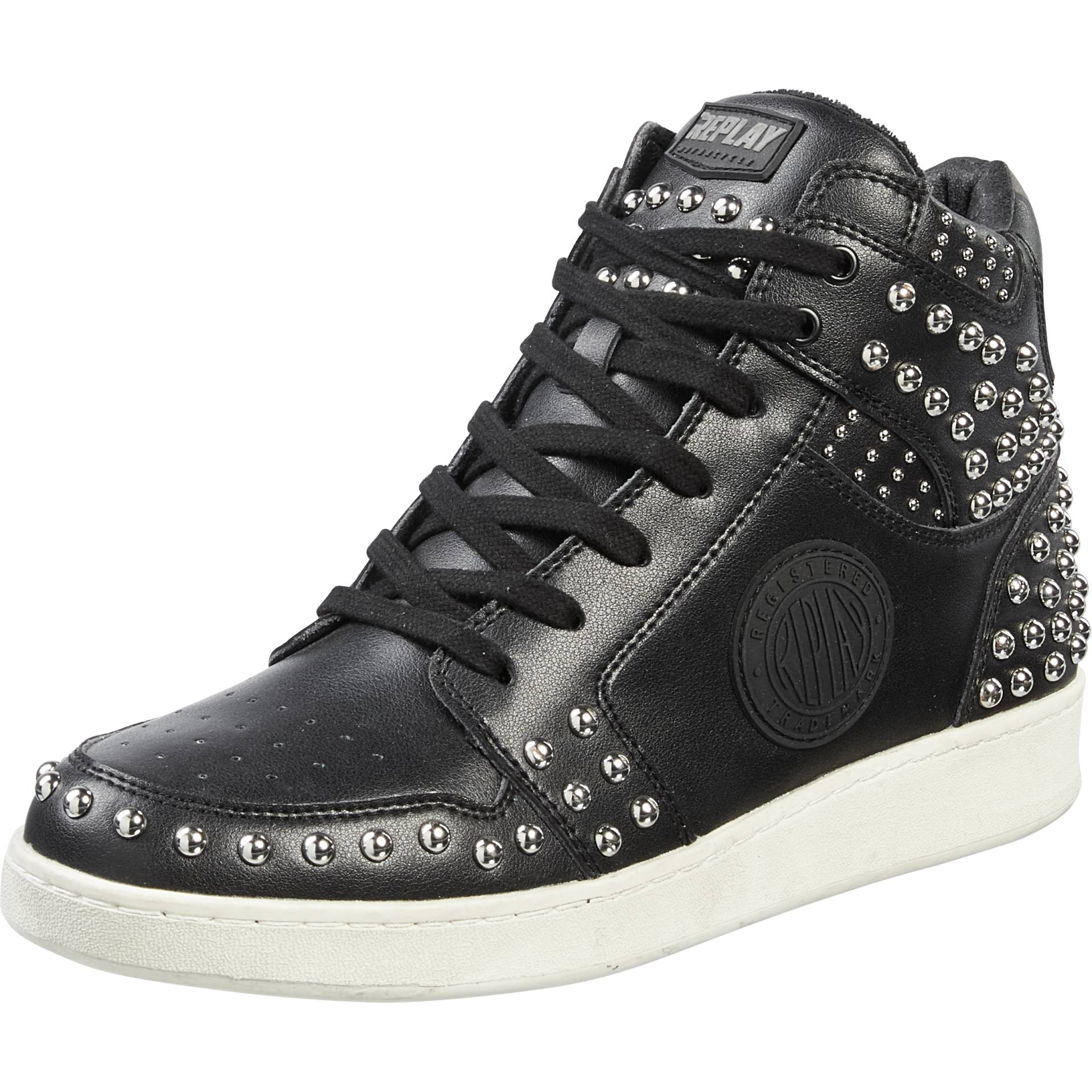 Replay Ares Studs Damen Sneaker schwarz 38 Damen von Replay