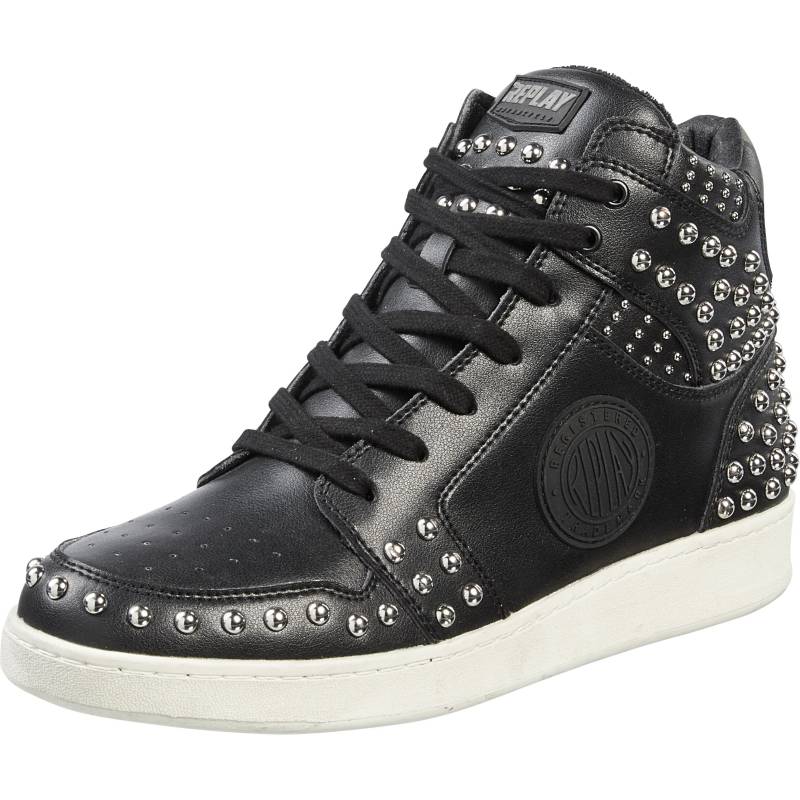 Replay Ares Studs Damen Sneaker schwarz 39 Damen von Replay