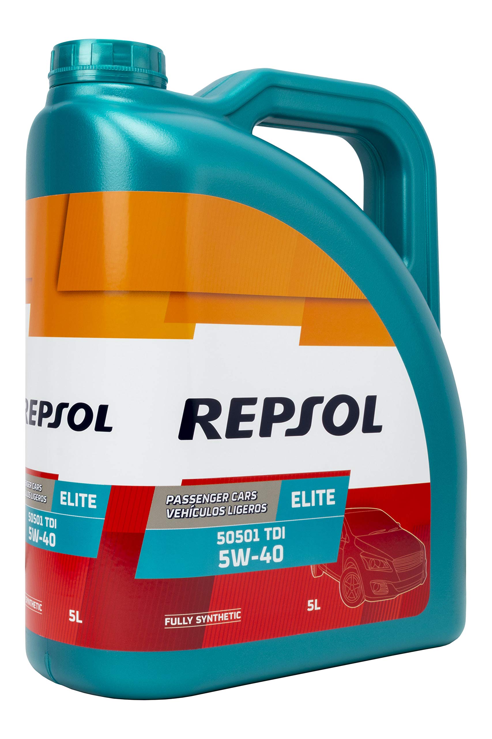 REPSOL MOTORÖL ELITE TDI 50501 TDI 5W40 5L, Transparent / Golden, Einheitsgröße, RP135X55 von Repsol