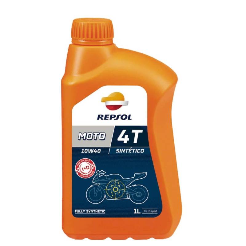 Repsol Motorenöl für Motorrad Moto sintetico 4T 10W- 40, 1 Liter von Repsol